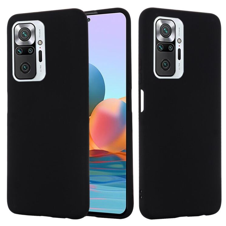 Защитный чехол Deexe Silicone Case для Xiaomi Redmi Note 10 Pro - Black: фото 1 из 7