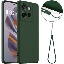 Защитный чехол Deexe Silicone Case with MagSafe для Motorola Edge 50 Neo - Dark Green: фото 1 из 9