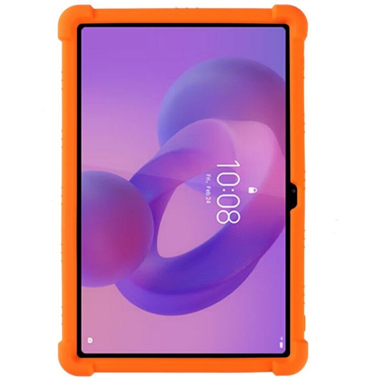 Захисний чохол Deexe Silicone Kickstand для Lenovo Tab K11 Gen 2 / Idea Tab (TB336) - Orange: фото 3 з 10