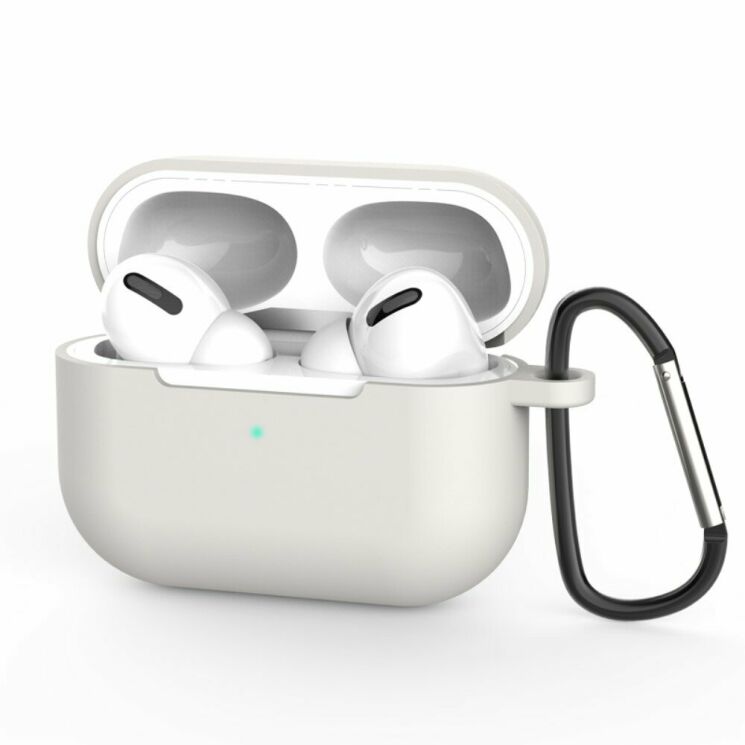 Защитный чехол Deexe Simple Style with Buckle для Apple AirPods Pro - Grey: фото 1 из 11