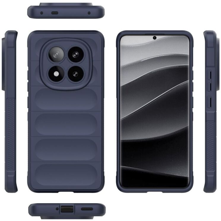 Защитный чехол Deexe Terra Case для Xiaomi Redmi Note 14 Pro Plus - Dark Blue: фото 5 из 10
