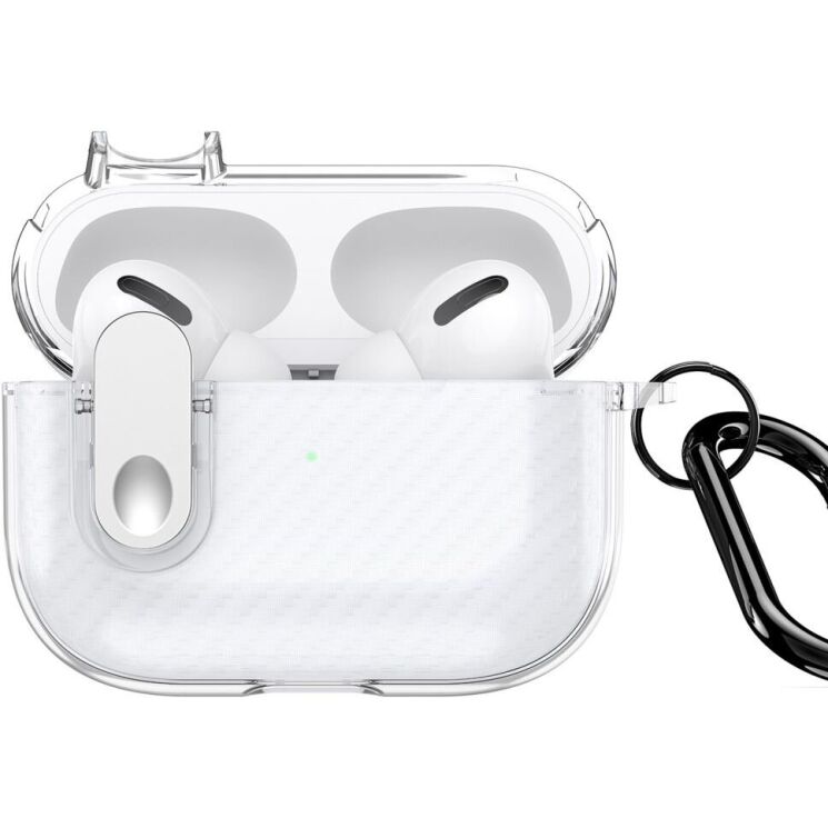 Защитный чехол DUX DUCIS PECK Series для Apple AirPods Pro - Clear White: фото 1 из 19