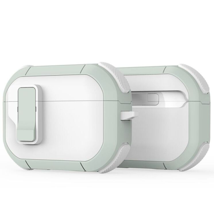 Захисний чохол DUX DUCIS PECP Series для Apple AirPods Pro 2 - White / Green: фото 1 з 10