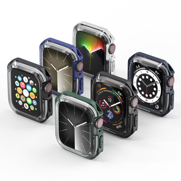 Защитный чехол Dux Ducis Tamo Series для Apple Watch 45 mm (7 / 8 / 9 Series) - Transparent Black: фото 11 из 11