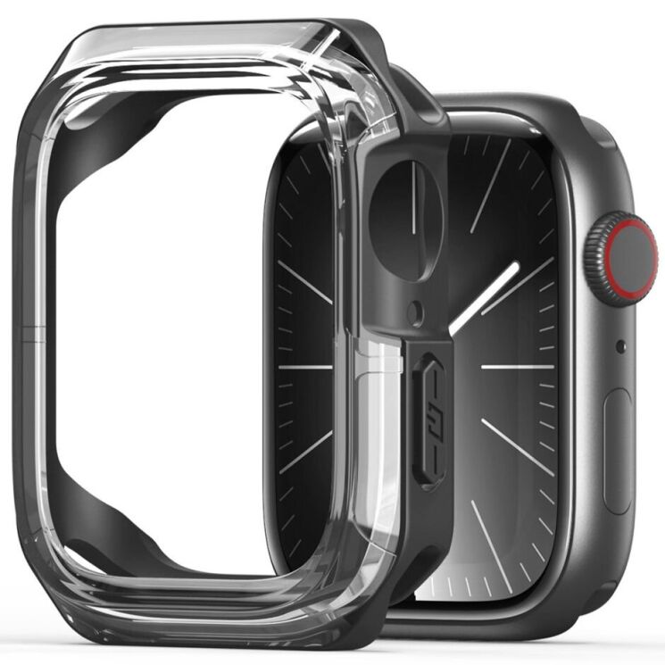 Защитный чехол Dux Ducis Tamo Series для Apple Watch 45 mm (7 / 8 / 9 Series) - Transparent Black: фото 1 из 11