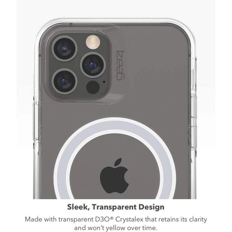 Защитный чехол Gear4 Crystal Palace Snap MagSafe для Apple iPhone 12 / 12 Pro - Clear: фото 5 из 9