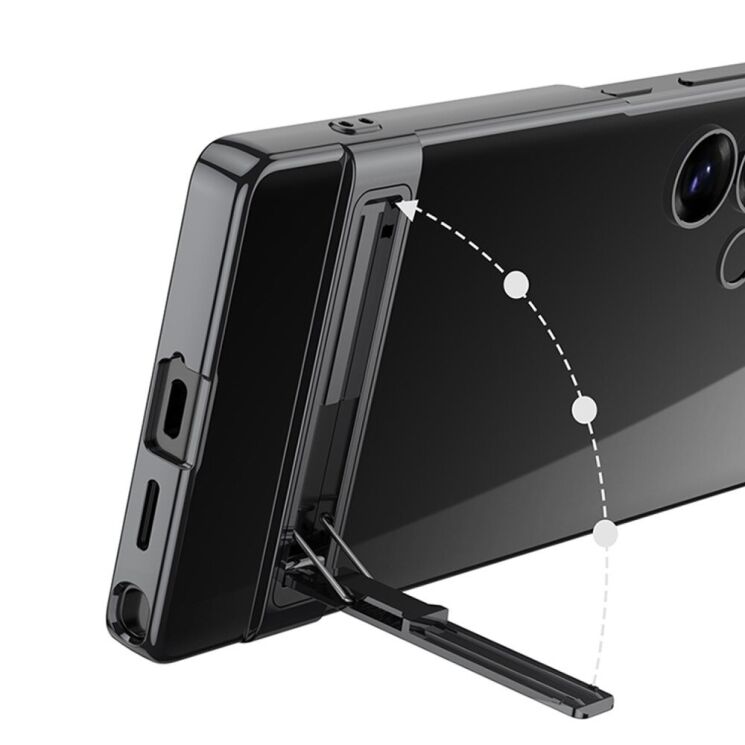 Защитный чехол GKK Stand Clear для Samsung Galaxy S25 Ultra (S938) - Silver: фото 2 из 10
