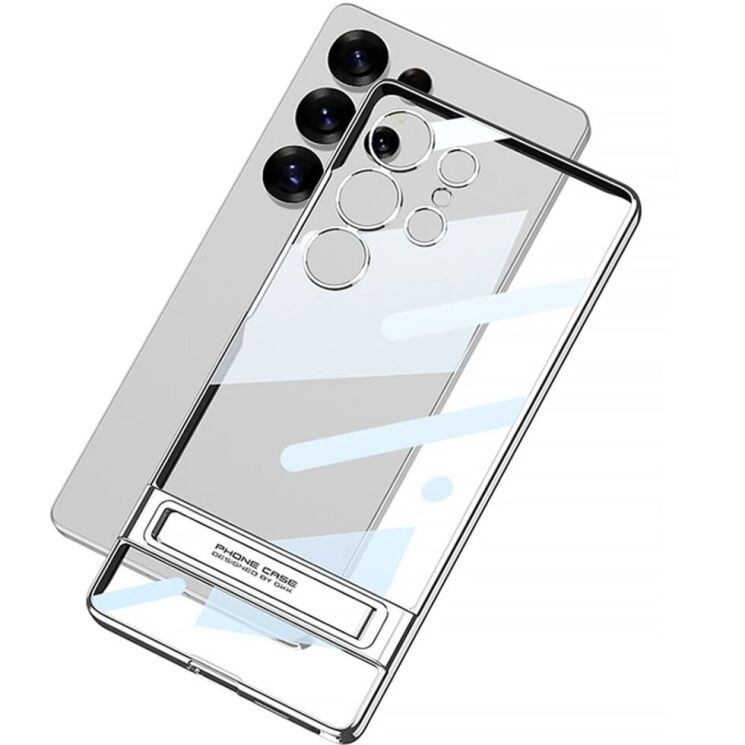 Защитный чехол GKK Stand Clear для Samsung Galaxy S25 Ultra (S938) - Silver: фото 8 из 10