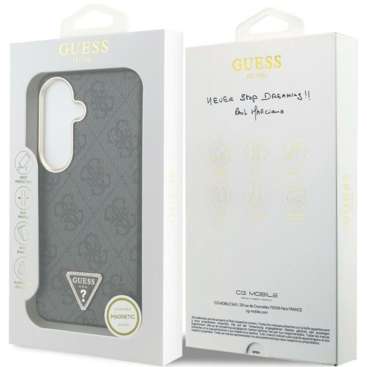 Захисний чохол Guess 4G Triangle Logo MagSafe для Samsung Galaxy S26 Plus (S947) GUHMS26MP4GTDGMK - Black: фото 8 з 9