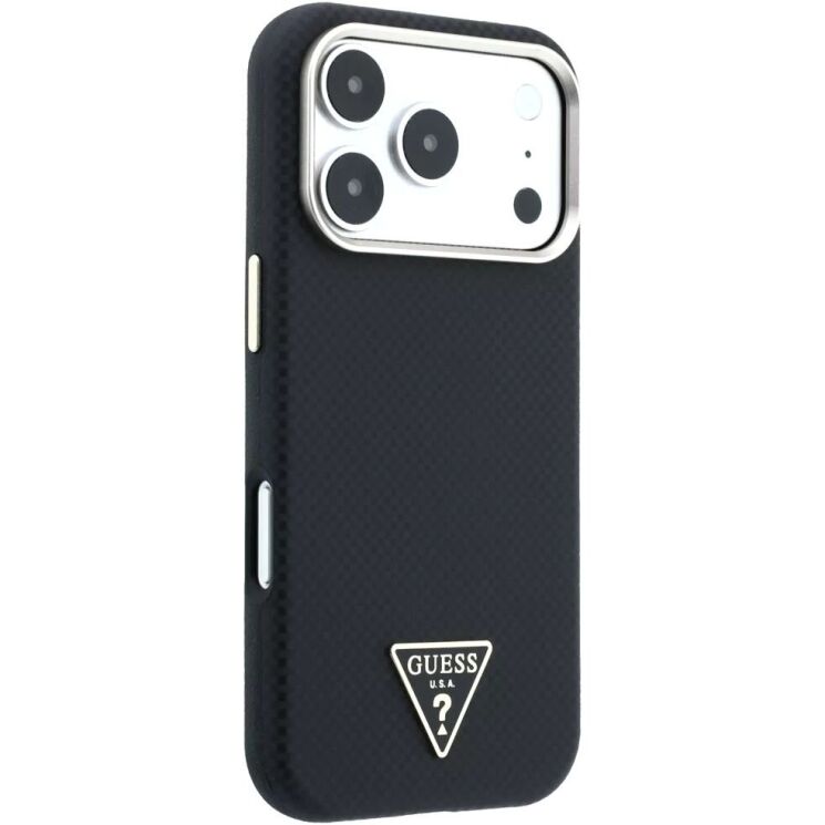 Захисний чохол Guess Kevlar Triangle Logo MagSafe для iPhone 18 Pro / 17 Pro (GUHMP18L6PWKSGTK) - Black (423746B) Захисний чохол Guess Kevlar Triangle Logo MagSafe для iPhone 18 Pro / 17 Pro (GUHMP18L6PWKSGTK) - Black: фото 3 з 7