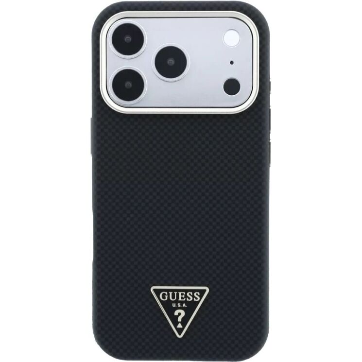Захисний чохол Guess Kevlar Triangle Logo MagSafe для iPhone 18 Pro / 17 Pro (GUHMP18L6PWKSGTK) - Black (423746B) Захисний чохол Guess Kevlar Triangle Logo MagSafe для iPhone 18 Pro / 17 Pro (GUHMP18L6PWKSGTK) - Black: фото 2 з 7