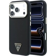 Захисний чохол Guess Kevlar Triangle Logo MagSafe для iPhone 18 Pro / 17 Pro (GUHMP18L6PWKSGTK) - Black: фото 1 з 7