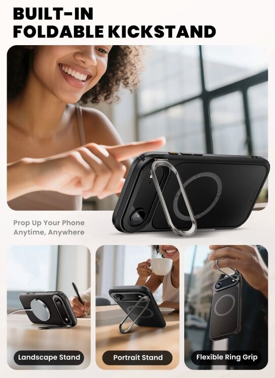 Захисний чохол i-Blason Ares Flip by Supcase для iPhone Air (843439159280) - Black: фото 8 з 13