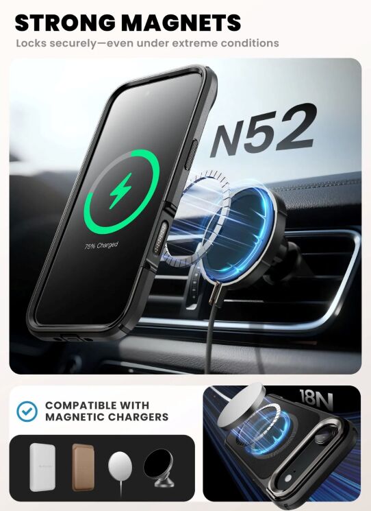 Захисний чохол i-Blason Ares Flip by Supcase для iPhone Air (843439159280) - Black: фото 9 з 13