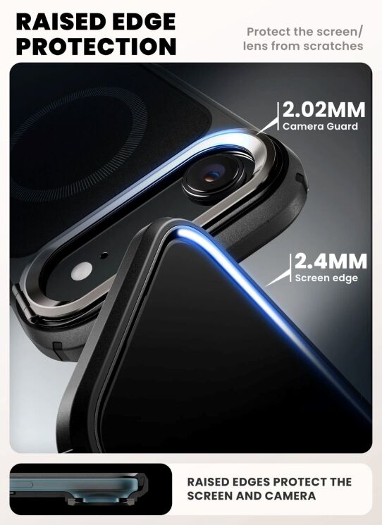 Захисний чохол i-Blason Ares Flip by Supcase для iPhone Air (843439159280) - Black: фото 13 з 13