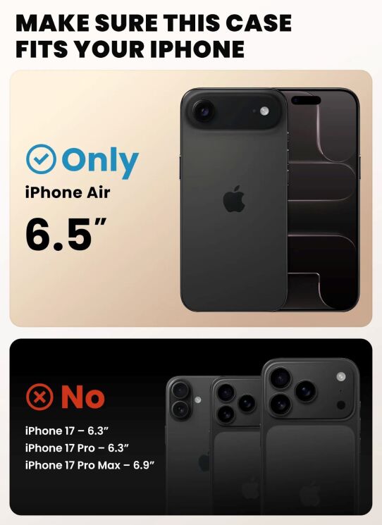 Захисний чохол i-Blason Ares Flip by Supcase для iPhone Air (843439159280) - Black: фото 5 з 13