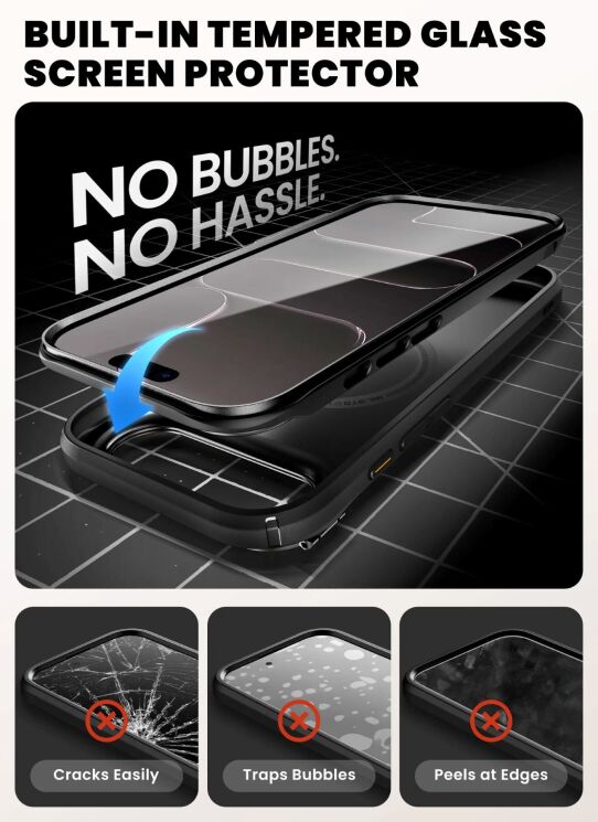 Захисний чохол i-Blason Ares Flip by Supcase для iPhone Air (843439159280) - Black: фото 11 з 13