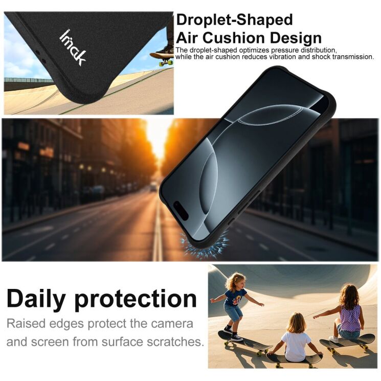 Защитный чехол IMAK Airbag MAX Case для Apple iPhone 17 Pro Max - Matte Black: фото 7 из 12
