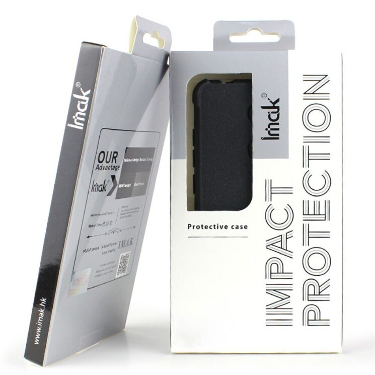 Защитный чехол IMAK Airbag MAX Case для Samsung Galaxy A22 (A225) / M22 (M225) - Transparent Black: фото 6 из 15