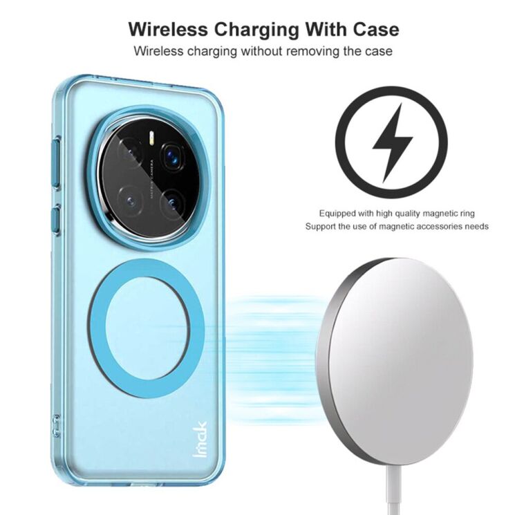 Захисний чохол IMAK Candy Series Magnetic для Honor Magic 7 Pro - Blue: фото 3 з 7