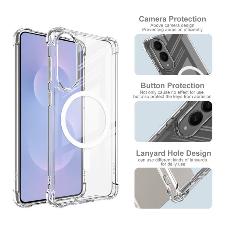 Защитный чехол IMAK Space Shield MagSafe для Samsung Galaxy S25 Edge (S937) - Transparent: фото 6 из 10