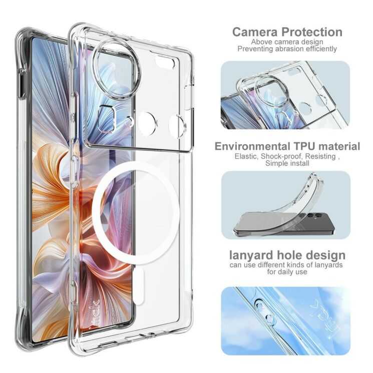 Защитный чехол IMAK Space Shield MagSafe для ZTE Nubia Z70 Ultra - Transparent: фото 8 из 10