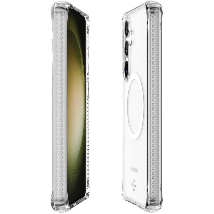 Защитный чехол ItSkins Hybrid R with MagSafe для Samsung Galaxy S24 Plus (S926) SGKP-HMACR-TRSP - Clear: фото 2 из 8