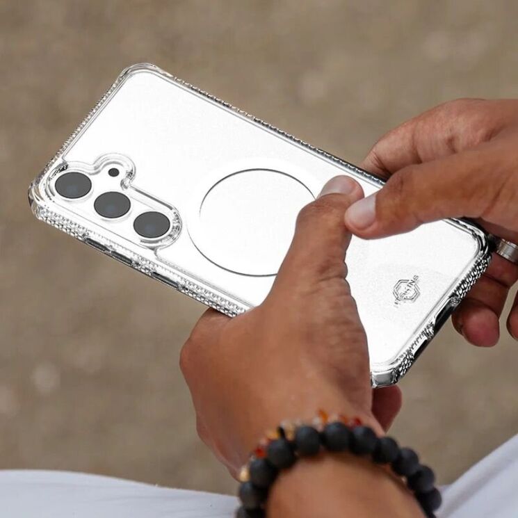 Защитный чехол ItSkins Hybrid R with MagSafe для Samsung Galaxy S24 Plus (S926) SGKP-HMACR-TRSP - Clear: фото 7 из 8