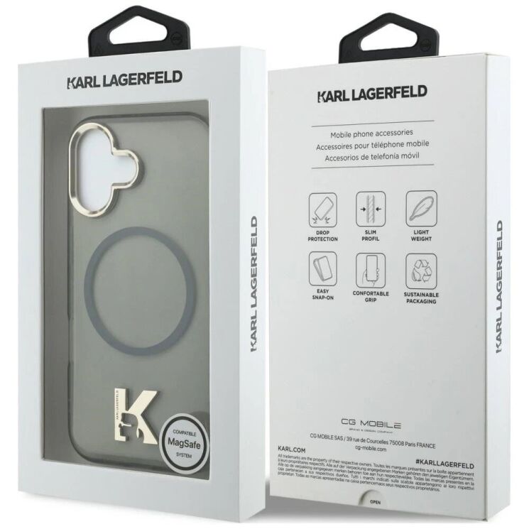 Захисний чохол Karl Lagerfeld IML K Head Logo MagSafe для iPhone 17 (KLHMP17S5HTMKHDK) - Black: фото 8 з 8
