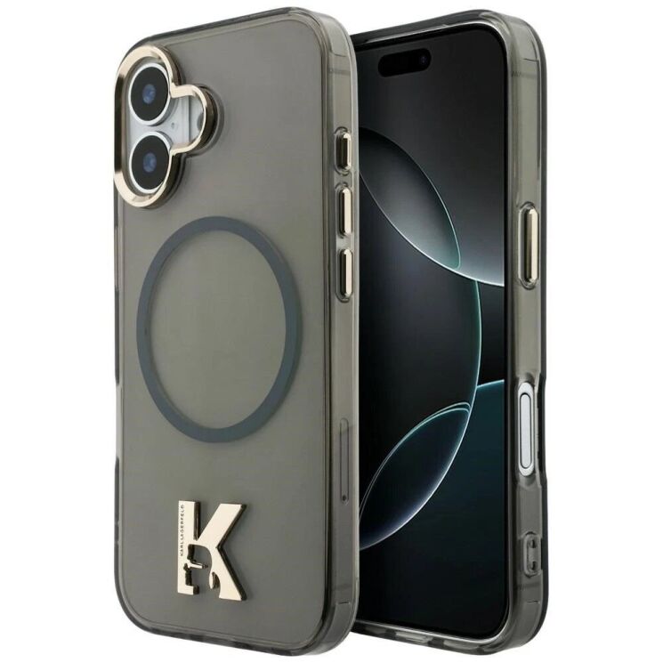 Захисний чохол Karl Lagerfeld IML K Head Logo MagSafe для iPhone 17 (KLHMP17S5HTMKHDK) - Black: фото 1 з 8