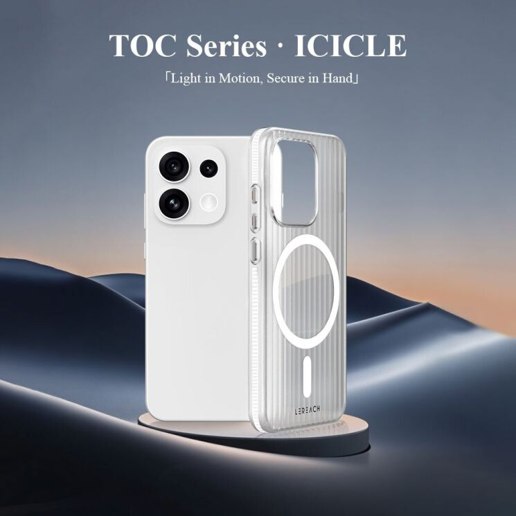 Защитный чехол LEREACH TOC Magnetic для OPPO Reno 16 / 16 Pro - White (413218W) Защитный чехол LEREACH TOC Magnetic для OPPO Reno 16 / 16 Pro - White: фото 4 из 11