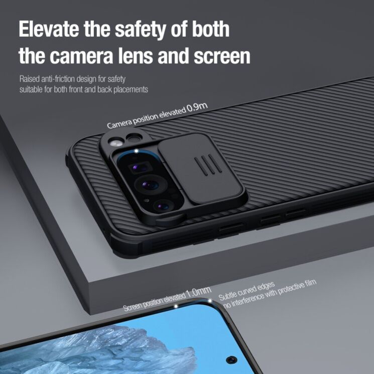 Защитный чехол NILLKIN CamShield Pro для Google Pixel 9 Pro XL - Black: фото 10 из 18