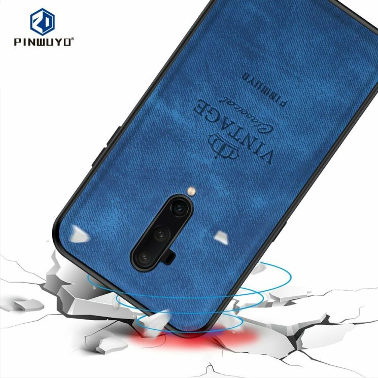 Захисний чохол PINWUYO Vintage Series для OnePlus 7T Pro - Blue: фото 2 з 14
