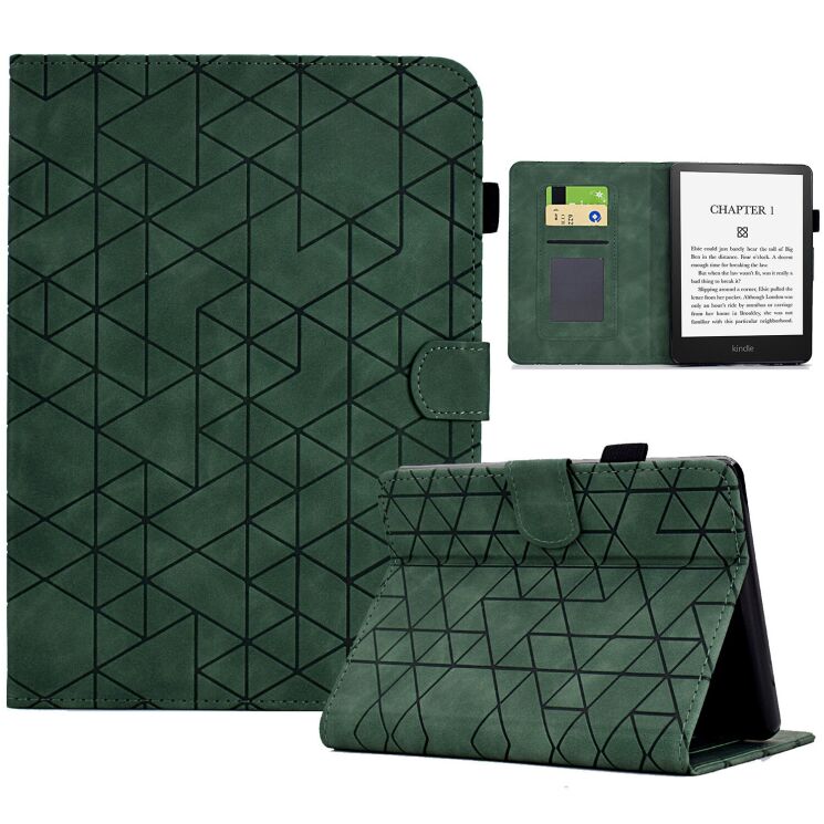 Защитный чехол Refarme Rhombus Pattern для Amazon Kindle 11th (2022/2024) - Green: фото 1 из 10