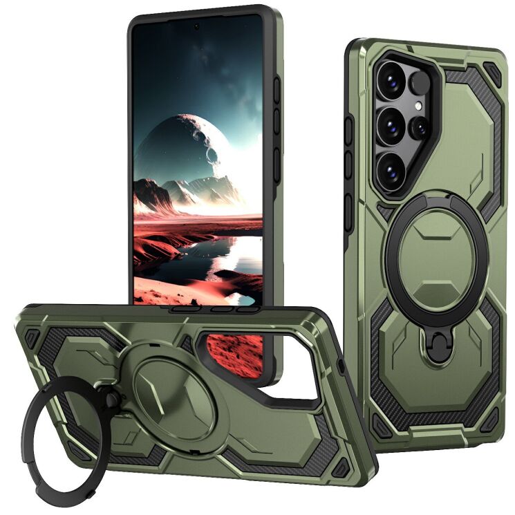 Защитный чехол Reframe Hybrid Magnetic для Samsung Galaxy S26 Ultra - Green: фото 1 из 7