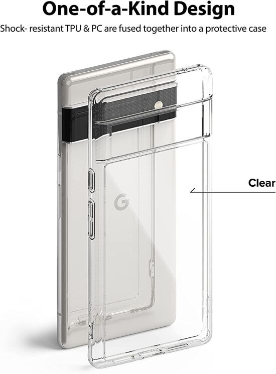 Захисний чохол RINGKE Fusion для Google Pixel 6 Pro - Matte Clear: фото 4 з 10