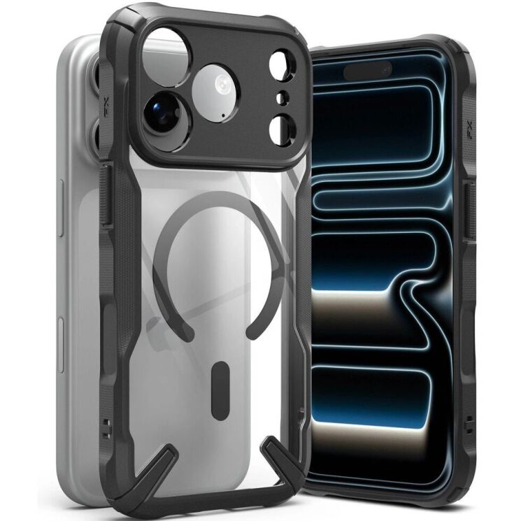 Защитный чехол Ringke Fusion X MagSafe для iPhone 18 Pro (8800380462786) - Black: фото 1 из 22