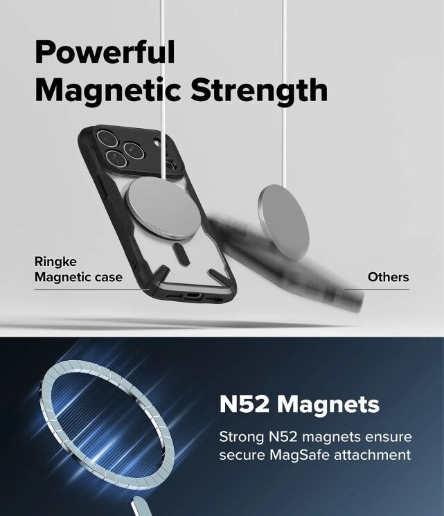 Защитный чехол Ringke Fusion X MagSafe для iPhone 18 Pro (8800380462786) - Black: фото 9 из 22