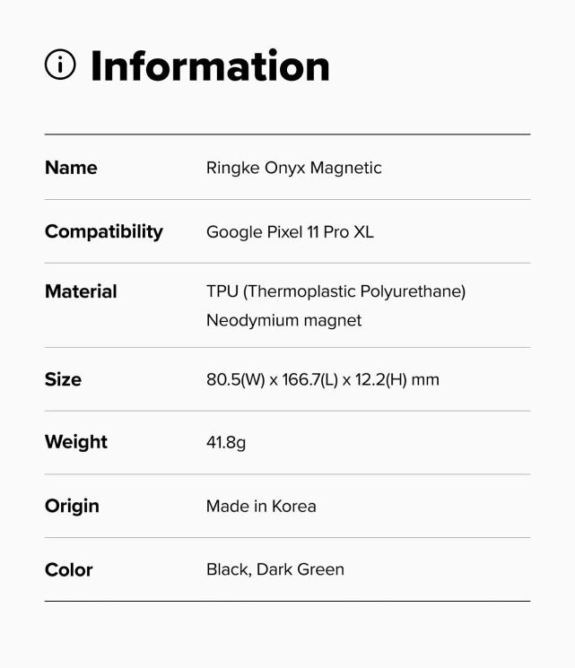 Защитный чехол Ringke Onyx Magnetic (FP) для Google Pixel 11 Pro XL (8800380460911) - Dark Green: фото 17 из 17