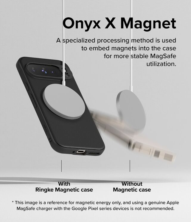 Защитный чехол Ringke Onyx Magnetic (FP) для Google Pixel 9 Pro (8809961789120) - Black: фото 7 из 16