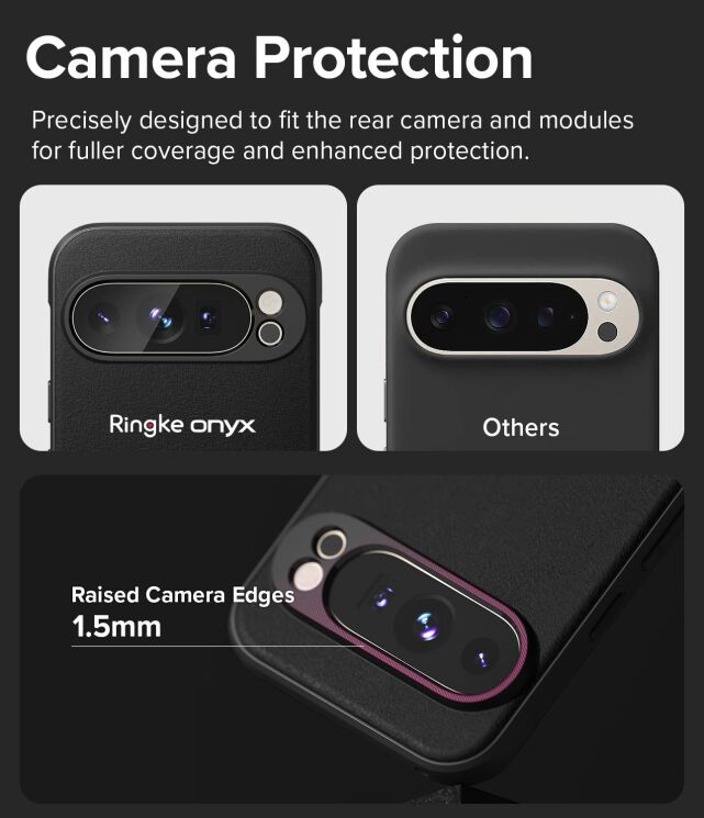 Защитный чехол Ringke Onyx Magnetic (FP) для Google Pixel 9 Pro (8809961789120) - Black: фото 5 из 16