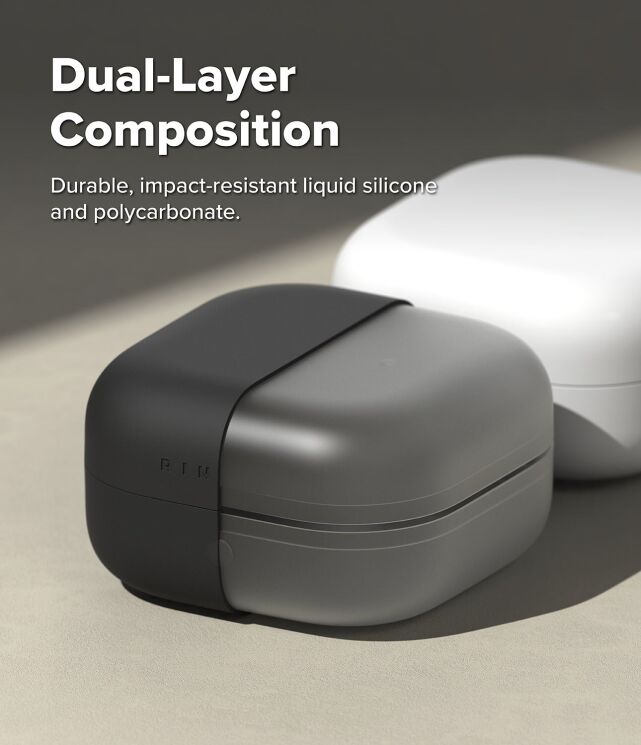 Защитный чехол Ringke Silicone Case для Samsung Galaxy Buds 4 / Buds 4 Pro (8800328816763) - Black: фото 6 из 14