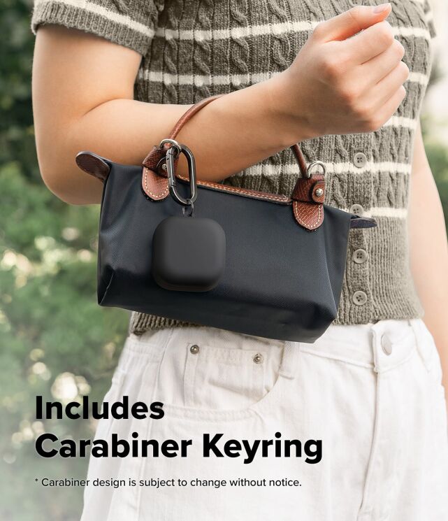 Защитный чехол Ringke Silicone Case для Samsung Galaxy Buds 4 / Buds 4 Pro (8800328816763) - Black: фото 9 из 14