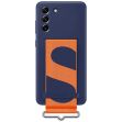 Защитный чехол Silicone Cover with Strap для Samsung Galaxy S21 FE (G990) EF-GG990TNEGRU - Navy (230680L)