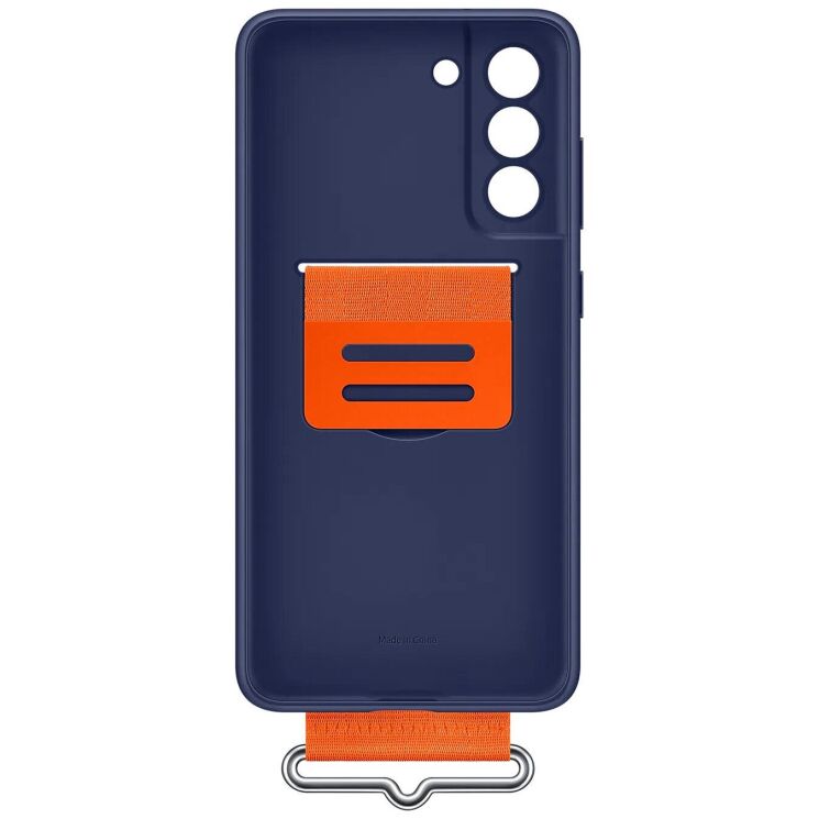 Защитный чехол Silicone Cover with Strap для Samsung Galaxy S21 FE (G990) EF-GG990TNEGRU - Navy: фото 6 из 6