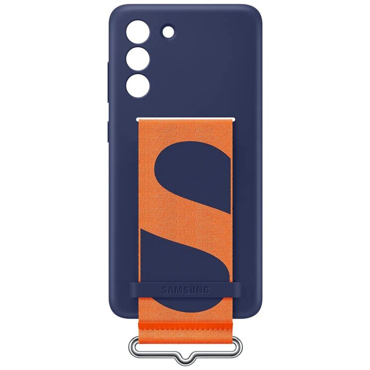 Защитный чехол Silicone Cover with Strap для Samsung Galaxy S21 FE (G990) EF-GG990TNEGRU - Navy: фото 5 из 6