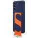 Защитный чехол Silicone Cover with Strap для Samsung Galaxy S21 FE (G990) EF-GG990TNEGRU - Navy (230680L). Фото 2 из 6