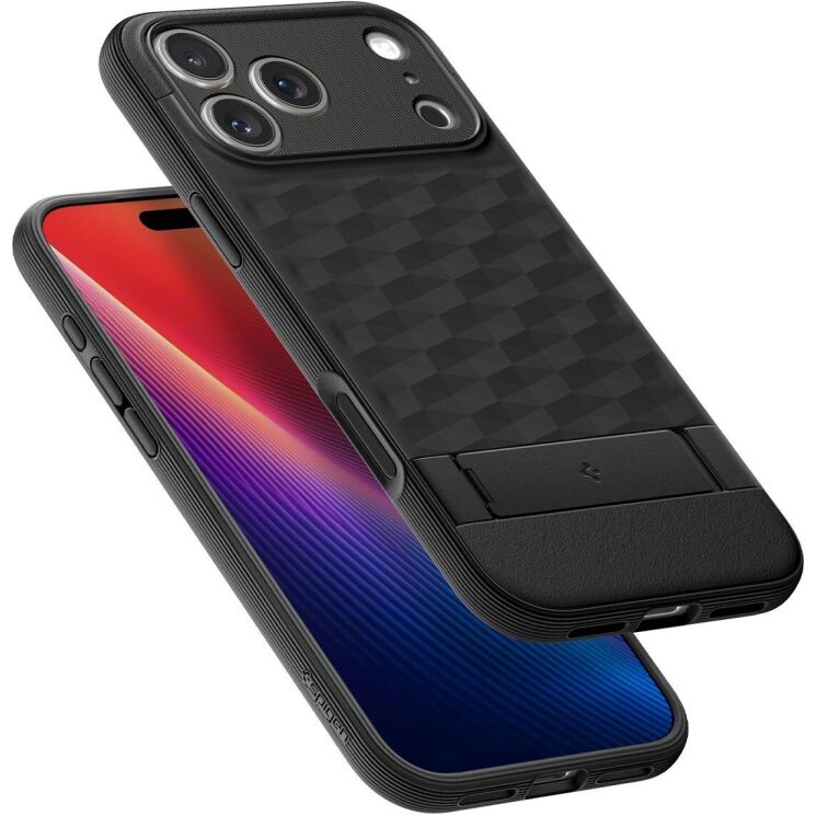 Защитный чехол Spigen Caseology Parallax S (MagFit) by Spigen для iPhone 17 Pro (ACS09964) - Matte Black: фото 6 из 18