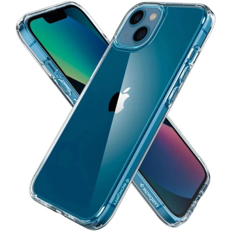 Защитный чехол Spigen Crystal Hybrid для iPhone 13 (ACS03560) - Crystal Clear: фото 4 из 6