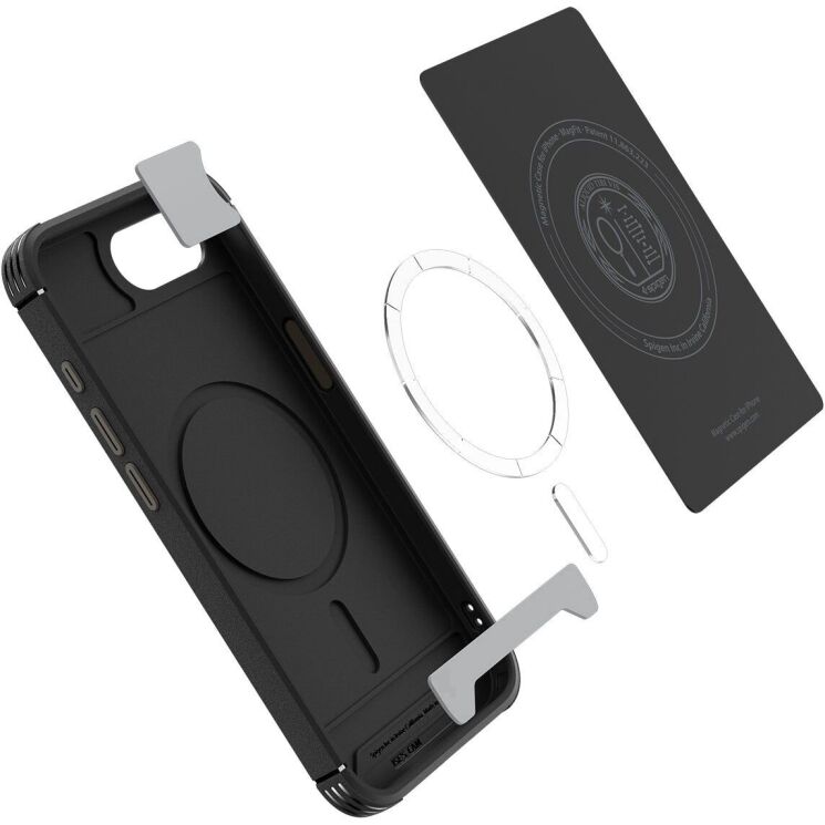 Защитный чехол Spigen (SGP) Core Armor Mag для Apple iPhone 16e (ACS09126) - Matte Black: фото 5 из 9